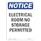 Signmission OSHA Notice, 5" Height, Electrical Room No Storage Sign, 5" X 3.5", Portrait OS-NS-D-35-V-11687 - alternate 1
